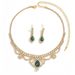 Women’s Jewelry Set Fashion Jewelry Set Crystal Eye Crystal Necklace Earring Set New Crystal Pendant_ipsvogv.com