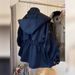 Women's casual drawstring waist tooling trench coat coat female spring and autumn short_ipsvogv.com