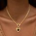 Fashion Retro Style Zircon Necklace Series Temperament Ladies Brass Real Gold Electroplated Love Pendant Jewelry_ipsvogv.com