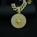The New Cornus Disc Pendant Symbolizes The Hardworking Capricorn Hip-hop Cuban Necklace_ipsvogv.com