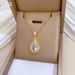 Idustry 【 】 Water Drop Light Luxury Charm Gorgeous Full Diamod Necklace Wome's Versatile Clavicle Titaium Steel 【 】_ipsvogv.com