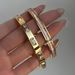 Women’s Jewelry Set Fashion Electroplated Titanium Steel Micro Inlaid Zircon CNC Pink Coral Zircon Bracelet_ipsvogv.com