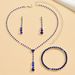 Women’s Jewelry Set Fashion Fashionable And Simple Popular Jewelry Set Necklace Earrings Bracelet Single Row Hot Selling Wedding Jewelry_ipsvogv.com