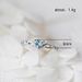 Peach Women's Copper Ring Heart Shaped Zircon Diamond Plated White K Fashion Jewelry_ipsvogv.com