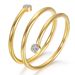 Women's Jewelry Stainless Steel Simple 15MM Coil Open Diamond Ring Personality All Match_ipsvogv.com