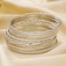Fashion New Personality Fashion Embossed Twist Geometric Multi Layer Stacking Bracelet 10 Piece Set Decoration_ipsvogv.com