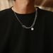 Men's Jewelry IMI Titanium Steel Pendant Necklace Double Layer Couple Style Stacking Girls Summer Necklace Men's Hip Hop T Shirt Chain_ipsvogv.com