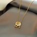 Long Life Blessing Lock Titanium Steel Necklace For Women's Clavicle Chain With Rose Gold Plating Pendant Accessories_ipsvogv.com