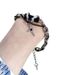 Unisex Punk Style Bracelet For Men, Double Layer Stacked Luxury Exquisite Black Zircon Cross Design_ipsvogv.com