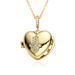 Love Heart Shaped Photo Box Album Love Moon Five Pointed Star Micro Inlaid Pendant Opening And Closing Necklace Copper Gold Plated_ipsvogv.com