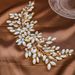 Bridal Hair Comb Headdress Rhinestone Braided Hair Comb Hair Accessories Photo Travel Photography Hair Bun Pearl Shape Hair Accessories_ipsvogv.com
