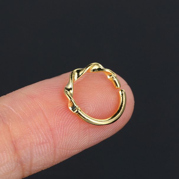 European and American style personalized zircon nose ring Women's simple fashion piercing ear bone ring cross-border hot ear jewelry_ipsvogv.com