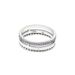 Women's Jewelry Signature Logo Ring With Pavé Stones And Beaded Detailing - Elegant Silver-Toned Statement Piece For Women_ipsvogv.com