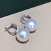 Cao Shi Noble Gentle Lady Female Super Flash Micro Inlaid Pearl Earrings Buckle Mingyuan Dynamic Magazine Style_ipsvogv.com