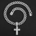 Cross Hip-hop Jewelry Alloy Hip Hop Full Diamond Pendant Cuban Necklace_ipsvogv.com