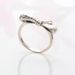 Women's Jewelry Elegant Bow Ring With Zircon Stones, Silver-Toned Copper Alloy Statement Ring For Valentine's Day, Birthday Gift, Fashion Accessory_ipsvogv.com