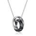 Men's Jewelry Double Ring Interlocking Necklace Pendant Titanium Steel Couple Necklace Stainless Steel_ipsvogv.com