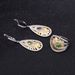 Italian Craft Jewelry Designer Earrings Natural Style Design Silver Natural Olive Gemstone Earrings Earrings_ipsvogv.com