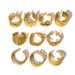 French Court Style Irregular Trend Ring Does Not Fade Titanium Steel Plated K Gold Open Ring Female_ipsvogv.com