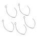 Stainless Steel Flattened Anti Allergic V-shaped Earrings Popular DIY Large Ear Hook Accessories_ipsvogv.com