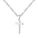Hot Selling Stainless Steel Cross Necklace For Men's Figaro Chain Black Silver Gold Ten Pendant_ipsvogv.com