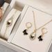 Summer New Classic Fashion Butterfly Necklace Bracelet Earrings Personalized All-match Multi-color Drop Oil and Diamond Jewelry_ipsvogv.com