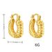 Unisex Fashion Retro Hollow Basket Shape Copper Plated Real Gold Light Luxury Niche High End Earrings For Women_ipsvogv.com