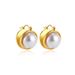 Women’s Jewelry Set Fashion Light Luxury High End Simple Versatile Gold Round Pearl Hemispherical Earrings Retro Earrings_ipsvogv.com