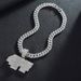 Full Diamond Letter 4PF Pendant Fashion Versatile Alloy Rhinestone Hip-Hop Jewelry_ipsvogv.com