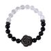 Natural Black Tourmaline, White Crystal, Silver Obsidian, Rose Bracelet, Fashionable Women's Bracelet Accessory_ipsvogv.com