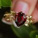 New Women's Gold Plated Inlaid Irregular Red Zircon Ring Flower Jewelry_ipsvogv.com