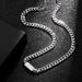 Titanium steel necklace Cuban chain necklace men's trendy hip hop titanium steel chain men's simple and versatile men's jewelry_ipsvogv.com