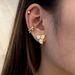 Women's Jewelry Retro K Gold Plated Titanium Steel Small And Exquisite Zircon Earring Combination_ipsvogv.com