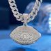 Alloy Full Diamond Men's Pendant Hip-Hop Style Personality Creative Devil's Eye Cuban Necklace_ipsvogv.com