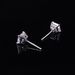Fashion Princess Square Moissanite Earrings 1.5/2/3 Carat Earrings Eagle Claw S925 Sterling Silver Earrings Temperament_ipsvogv.com