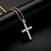 Zircon Cross Pendant Necklace Trendy Personality Men And Women Hip Hop Jewelry_ipsvogv.com