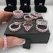 Exaggerated Plain Ring, Pink, Small, and High Quality, Colorless Combination Ring, Female Z2_ipsvogv.com