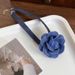 Elegant Three-Dimensional Denim Blue Floral Choker Ribbon Collar Design Sense Clavicle Tie Necklace_ipsvogv.com