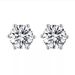S pure six claw Mosang stone , niche, simple silver earplugs, two ear bone studs, versatile for men and women's_ipsvogv.com