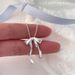 Sweet Ribbon Bow Pendant Necklace For Women Simple Fashion Versatile Elegant Clavicle Chain Internet Celebrity Niche_ipsvogv.com