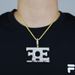 Men's Hip Hop Necklace With Zircon Letter Pendant, 60cm Silver/Gold Plated Chain, Durable Copper Material, Stylish Urban Jewelry Hip Hop Necklace_ipsvogv.com