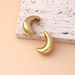 Women's Jewelry Crescent Semi Circular Hollow Earrings Glossy Geometric Simple Style Earrings Fashionable Temperament High End Earrings_ipsvogv.com