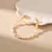 Natural freshwater pearl irregular high grade elegant handmade bracelet copper plated K real gold OT buckle sweet jewelry_ipsvogv.com