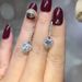 Cao Shi's Heart Shaped Simple Love Zircon Earrings, Elegant Face And Slim Earrings_ipsvogv.com