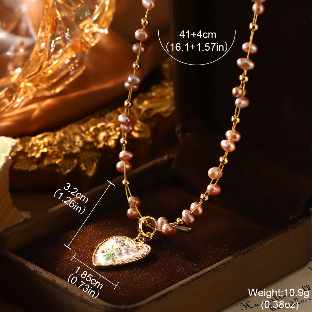 Natural Pearl Flower Necklace Oil Painting Series Summer New Products Necklace High End Niche Clothing Accessories_ipsvogv.com