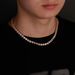 Jin Ao Premium Sweet Cool Necklace Plum Blossom Tennis Chain Hip Hop Micro Paved Zircon Accessories_ipsvogv.com