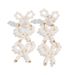 Handmade Pearl Bowknot Fresh Fashion Sweet Women's Stud Earrings Jewelry_ipsvogv.com