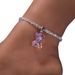Hot-selling Mixed Color Resin Cute Bear Anklet Women's Shiny Naked Diamond Pendant Anklet_ipsvogv.com