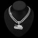 Full Diamond Tank Pendant Necklace Style Men's Trendy Street Dance Cool Hip Hop Cuban Chain Jewelry_ipsvogv.com