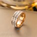 Single And Double Row Rings For Women, Titanium Steel Diamond Fashionable Ring, Niche, Non Fading Full Sky Star Jewelry_ipsvogv.com